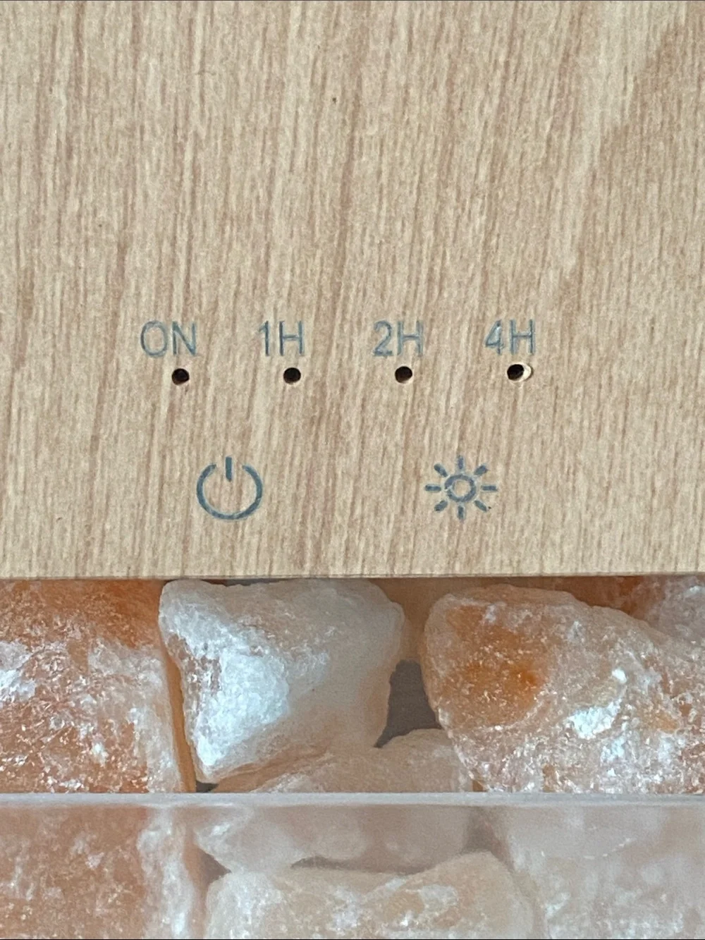 SALKING Salt Lamp & Flame Essential Oil Diffuser Wood Print